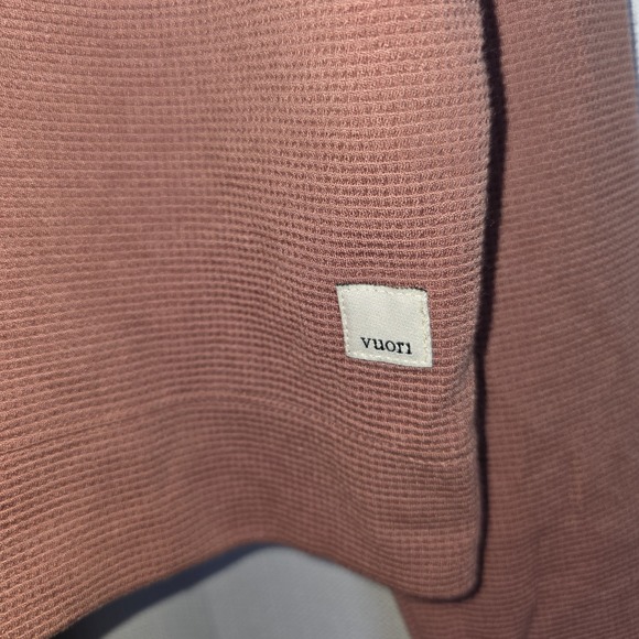 Vuori Women's Bayview Thermal Hoodie Waffle Knit VW263 Rosewood Pink Size Small - Picture 4 of 9